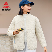 匹克运动薄棉衣冬季保暖防风棉服简约开衫运动外套女棒球服