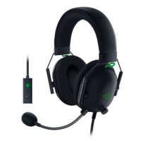 RAZER 雷蛇 旋风黑鲨V2 耳罩式头戴式降噪有线耳机 黑色 3.5mm+USB声卡 套装