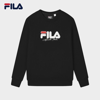 FILA 斐乐 情侣款圆领卫衣男2024秋季新款宽松休闲套头衫女运动上衣