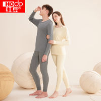 百亿补贴：Hodo 红豆 情侣100%纯棉保暖内衣套装舒适透气圆领秋衣秋裤打底棉毛衫