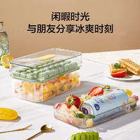 京东京造 冰块模具1秒脱冰冰格冻冰块食品接触级制冰盒（双层）