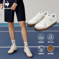 乐卡克（Le coq sportif）法国公鸡男鞋夏季透气轻便舒适休闲鞋百搭小白鞋 灰白色 40