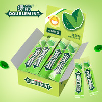 DOUBLEMINT 绿箭 口香糖100片条装箭牌薄荷糖1大袋清凉清口接吻糖果清新口气