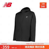 new balance 外套24年男款春夏简约舒适拉链休闲夹克MJ41285 BK S