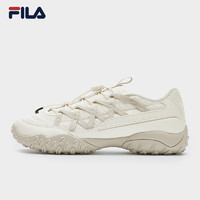 FILA 斐乐 韩素汐同款FILA斐乐女鞋芭蕾鞋老爹鞋薄底运动鞋2024秋银色休闲鞋