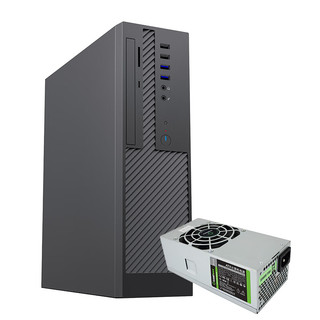 GAMEMAX 游戏帝国 商祺S2商用8L电脑机箱电源套装（matx/itx/全接口/读卡器/270W/配风扇/Type-C/EMI信创） 商祺S2|支持光驱|接口齐全