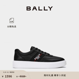 BALLY 巴利 男士黑色LOGO皮革运动鞋6240620 白色 均码