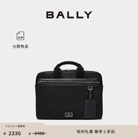 BALLY 巴利 男士黑色织物拼牛皮革公文包6301124 黑色 均码