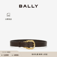 BALLY 巴利 男士乌木色皮革腰带6304311 乌木色 100