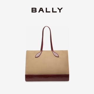 BALLY/巴利女士BAR帆布托特包6304711 棕色 均码