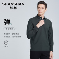 FIRS 杉杉 SHANSHAN杉杉官方男装t恤男2024春秋新款中年男士长袖polo衫上衣