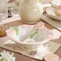 88VIP：CERAMICS 佩尔森 植物花卉釉下彩陶瓷碗家用餐具套装 4.5英寸 多色可选