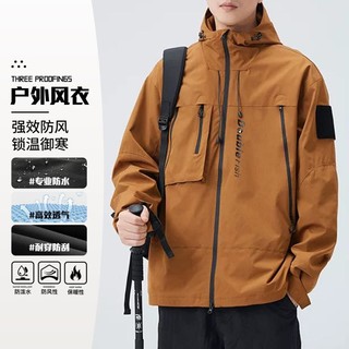 DOUBLE FISH 双鱼 山系户外 男款冲锋风衣 登山服夹克