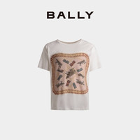 BALLY 巴利 23男士白色印花棉质圆领T恤6305127