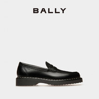 BALLY 巴利 男士黑色皮革乐福鞋6304567