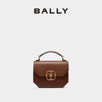 BALLY 巴利 女士棕色EMBLEM皮革迷你包6304713