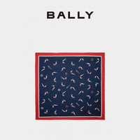 BALLY 巴利 复古潜水者黑色印花女士方巾6306969