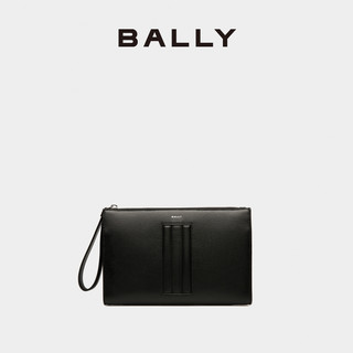 BALLY 巴利 24秋冬黑色牛皮革男士手拿包6308766