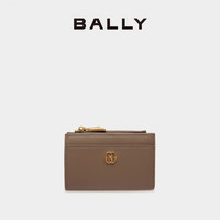 BALLY 巴利 24春夏Emblem深褐色皮革女士钱包6306921