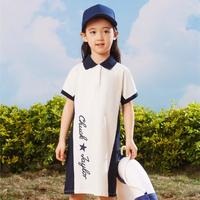 CONVERSE 匡威 童装连衣裙女童翻领POLO裙时尚休闲直筒裙连衣裙夏款