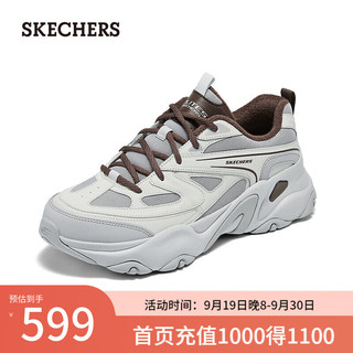 SKECHERS 斯凯奇 男鞋舒适休闲低帮鞋透气时尚百搭运动232492 沙黄色/SAND 44