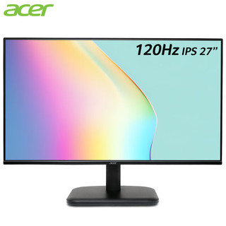 acer 宏碁 27英寸商用/办公轻电竞+120Hz+VGA/HDMI双接口显示器EK271 Gbi