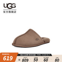 UGG 秋季男士休闲舒适平底纯色家居外穿时尚包头拖毛毛拖鞋1101111 CRBO | 驯鹿色 41