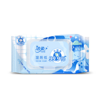 C&S 洁柔 湿厕纸40片清洁湿巾经期适用湿巾纸99.9%杀菌率易溶于水-U先