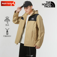 THE NORTH FACE 北面 冲锋衣男2024夏季新款户外休闲衣连帽夹克登山服宽松运动外套