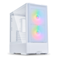 联力LIANLI鬼斧207机箱白色 ATX主板位/玻璃侧透/支持360水冷位/预置4把风扇/多面网孔面板