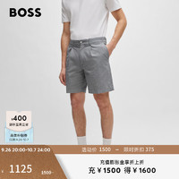 BOSS（服装） BOSS男士2024夏季弹力棉质府绸常规版型短裤 404-深灰色 EU:52