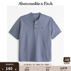 Abercrombie & Fitch 男装 24夏款美式经典小麋鹿亨利式重磅短袖T恤 KI124-4098 蓝色 XL (180/116A)