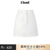 ELAND衣恋半身裙女直筒弹力A字显瘦百搭短裙2024夏季新 象牙白/白色(39)Ivory S/160