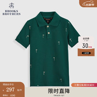 Brooks Brothers BrooksBrothers）24春夏旗帜图案短袖针织Polo衫 3003-绿色