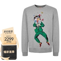 KENZO 凯卓 高田贤三男士灰色棉质图案印花长袖卫衣 FD6 5SW093 4MF 94 XL