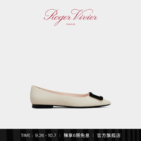 Roger Vivier 罗杰维维亚 ROGERVIVIER/RV女鞋Gommettine尖头方扣芭蕾舞鞋 米白色 36.5