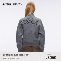 MISS SIXTY x Keith Haring 跨界合作系列2024秋季针织衫毛衣 花灰 XS
