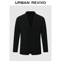UR2024秋冬新款男装轻商务平驳领纯色廓形西装外套UMU140053