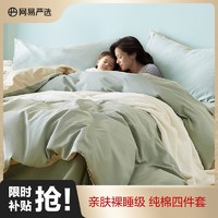 YANXUAN 网易严选 纯棉四件套冬季a类母婴级高档床单床笠可机洗床上套件