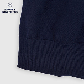 布克兄弟（BrooksBrothers）男士24早秋美利奴羊毛V领针织背心 4004-藏青色 S