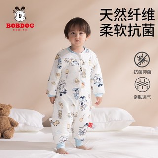 百亿补贴：BoBDoG 巴布豆 婴儿睡袋春秋款竹棉纱布宝宝分腿睡袋夏季儿童防踢被子四季