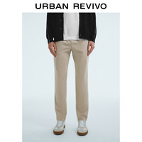 URBAN REVIVO UR2024秋季男装轻通勤气质风简约百搭直筒裤UMU640069 卡其 29