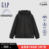 Gap男装2024秋冬防风防泼水可机洗可拆卸羽绒服马甲680493 黑色 165/88A(S)亚洲尺码