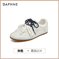 88VIP：DAPHNE 达芙妮 芭蕾舞德训鞋女软底春秋季新款休闲女鞋运动鞋平底小白鞋子