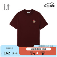 :CHOCOOLATEit 女装合身短袖T恤2024秋季青春可爱上衣1821XFN BDD/红色 XS