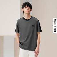 gxgjeans 2024年夏季领口撞色青少年短袖男t恤学生