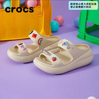 crocs 卡骆驰 泡芙凉鞋女鞋休闲鞋厚底拖鞋户外沙滩凉拖 207670-2Y2 M7W9