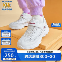 SKECHERS 斯凯奇 熊猫鞋儿童小白鞋女童经典老爹鞋百搭中大童运动鞋8701646L