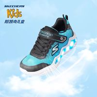 百亿补贴：SKECHERS 斯凯奇 outlets闪灯童鞋开关发光鞋男童鞋子儿童透气中大童运动鞋