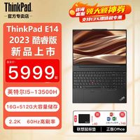 百亿补贴：ThinkPad 思考本 联想ThinkPadE14英特尔酷睿i513500H全能轻薄学生高配笔记本电脑